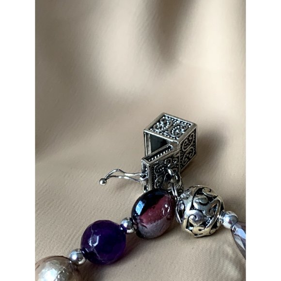 SOLD Valerie Parr Hill Crystal & Bead Prayer Box Bracelet NEW WITH TAG - Picture 4 of 8